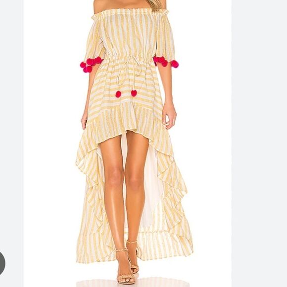 Revolve Dress Womens Alena Dress in Portofino Yellow & Pink Sundress Small NWT - Picture 5 of 5